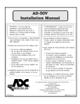 ADC AD-50V Installation manual