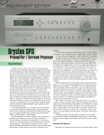 Bryston SP3 Specifications