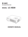 Eiki LC-XB30 Owner`s manual
