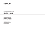 Denon AVR-1508 Owner`s manual