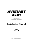 Avital 4501 Installation manual