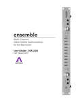 Apogee ensemble User`s guide