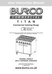 Burco TITAN RG90LP Instruction manual