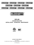 Blodgett DFG-50 Specifications