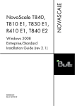 Bull NovaScale T830 E1 Installation guide