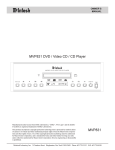 McIntosh MVP831 Owner`s manual