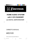 Emerson MS3105 Owner`s manual