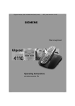 Siemens Gigaset 4110 Comfort Operating instructions