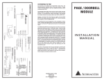 Audioaccess PX-600 Installation manual