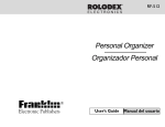 Rolodex RF-512A User`s guide