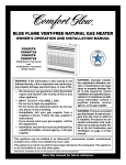 Comfort Glow CDV34P Installation manual