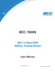 BEC BEC 7800(N) User manual