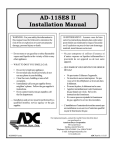ADC AD-115ES Installation manual