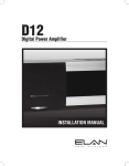 Elan D12 Installation manual