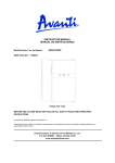 Avanti EWC2410DZ Instruction manual