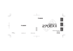 Canon Speedlite 270EX II Instruction manual