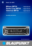 Blaupunkt MILANO MP34 Operating instructions
