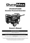 DUROMAX XP4400 Owner`s manual