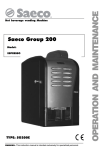 Saeco SG200E Instruction manual