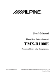 Alpine TMX-R1100E User`s manual