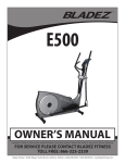 BLADEZ E500 Owner`s manual