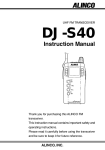 Alinco DJ-S40 Instruction manual