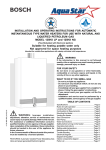 AquaStar 125HX LP Operating instructions