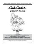 Cub Cadet i1046 Operator`s manual