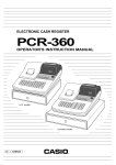 Casio PCR-365A Instruction manual