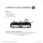 Crock-Pot Trio Cook & Serve Operating instructions