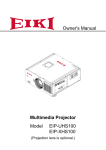 Eiki EIP-UHS100 Owner`s manual