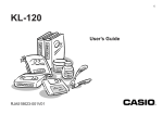 Casio KL-120 User`s guide