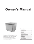 Amana Commercial Combination Oven Owner`s manual