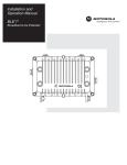 Motorola STARLINE SERIES Operating instructions