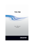 Christie TVC-700 User manual