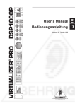 Behringer DSP1000P User`s manual