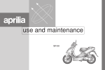 APRILIA SR 50 - USE AND MAINTENANCE BOOK Technical data