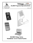 Alarm Lock Trilogy DL2800 Programming instructions