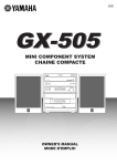 Yamaha GX-505 Owner`s manual