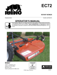 Servis-Rhino RHINO EC72 Operator`s manual
