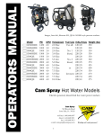 Cam Spray 4000QE Instruction manual
