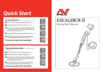 Minelab Excalibur II Instruction manual