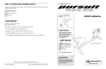 Weslo Pursuit 525 Cs User`s manual