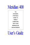 ZEOS Meridian 400 User`s guide