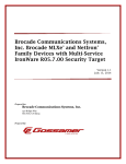 Brocade Communications Systems NetIron CER Series Specifications
