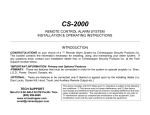 CrimeStopper CS-2000DPII Operating instructions