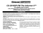 CrimeStopper CS-2005.FM Operating instructions