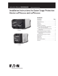 Eaton SPD Series Instruction manual