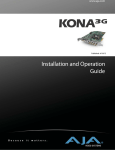 AJA KONA 3G Instruction manual