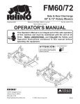 RHINO 60-inch Operator`s manual